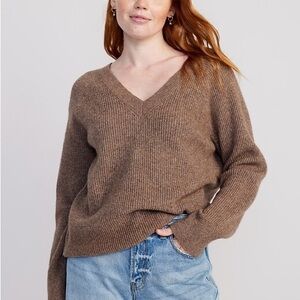 Old Navy Brown V-Neck Sweater